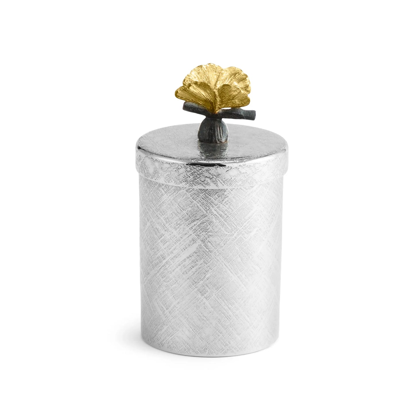 Butterfly Ginkgo Bath Collection Round Container - Stainless Steel