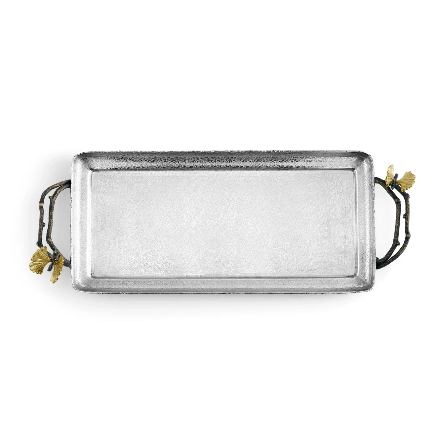 Butterfly Ginkgo Bath Collection Vanity Tray - Stainless Steel