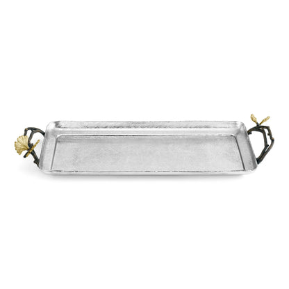 Butterfly Ginkgo Bath Collection Vanity Tray - Stainless Steel