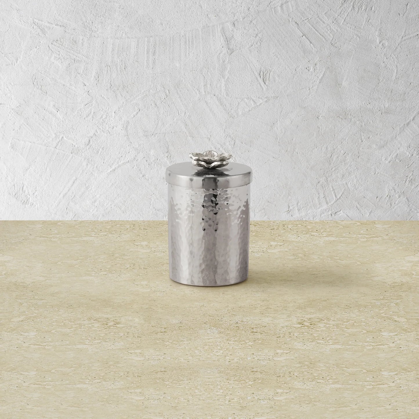 White Orchid Round Container