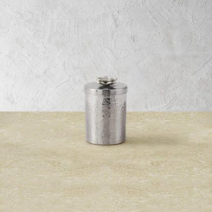 White Orchid Round Container