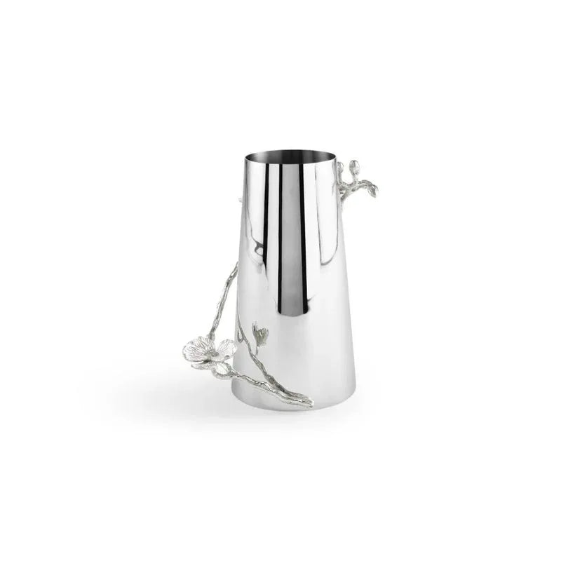 Silver Orchid Vase
