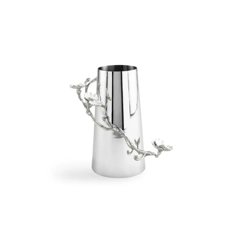 Silver Orchid Vase