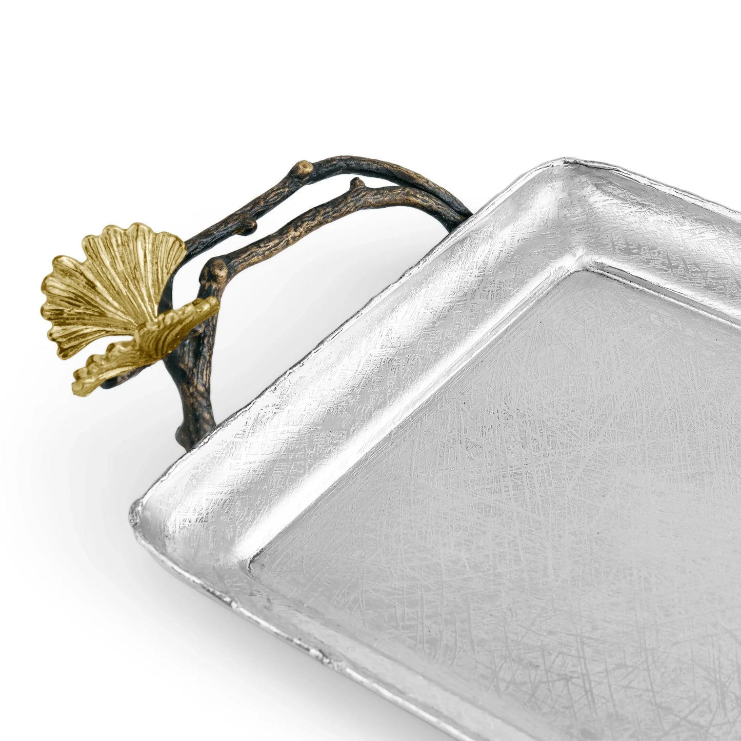 Butterfly Ginkgo Bath Collection Vanity Tray - Stainless Steel