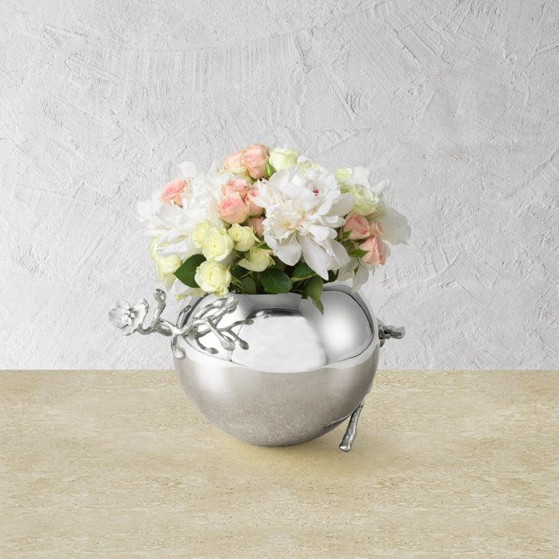 Silver Orchid Rose Bowl