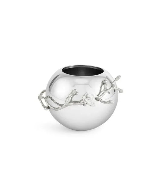Silver Orchid Rose Bowl by Michael Aram