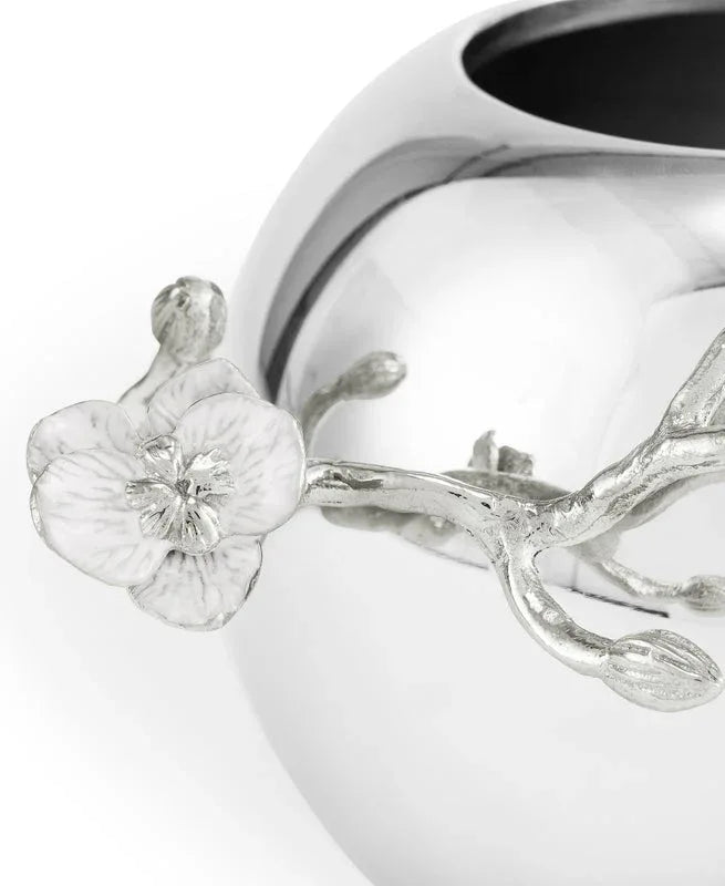 Silver Orchid Rose Bowl