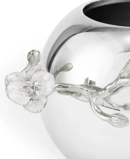Silver Orchid Rose Bowl