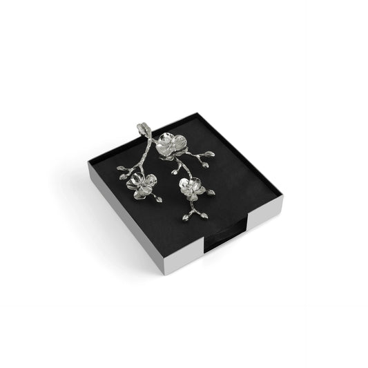 White Orchid Napkin Holder by Michael Aram