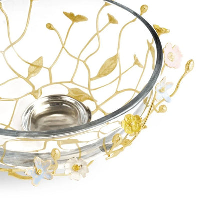 Վայրի ծաղիկների մեծ ապակե աման