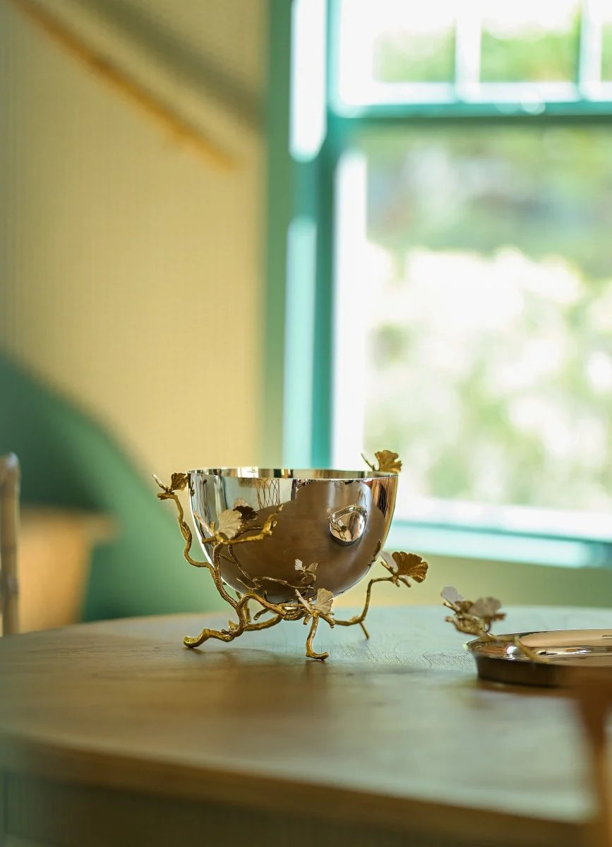 Butterfly Ginkgo Gold Bowl