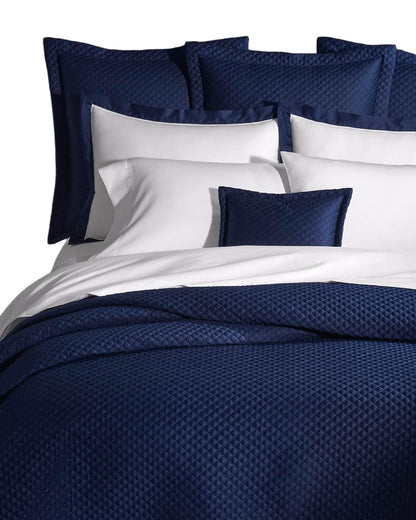 Argyle Navy Bedcover 275x235