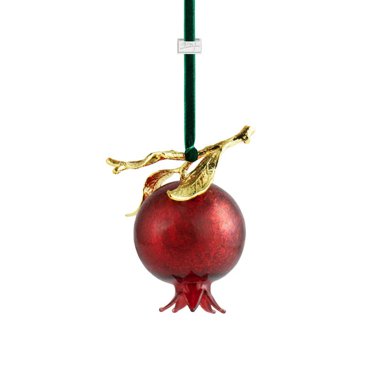 Pomegranate Glass Ornament / Red