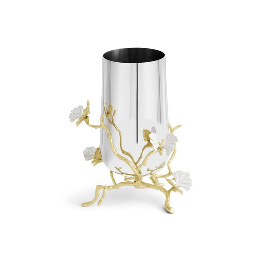 Butterfly Ginkgo Gold Vase/M