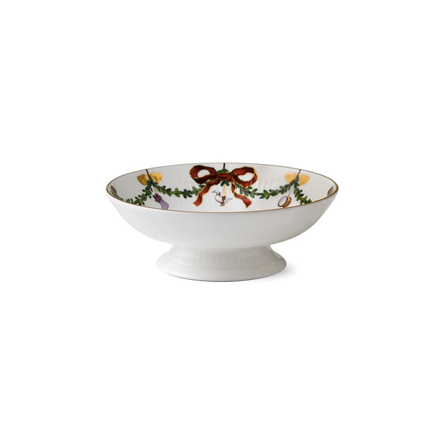 Star Fluted Christmas Bowl On Foot