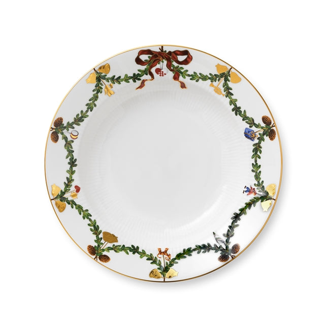 Star Fluted Christmas Deep Plate