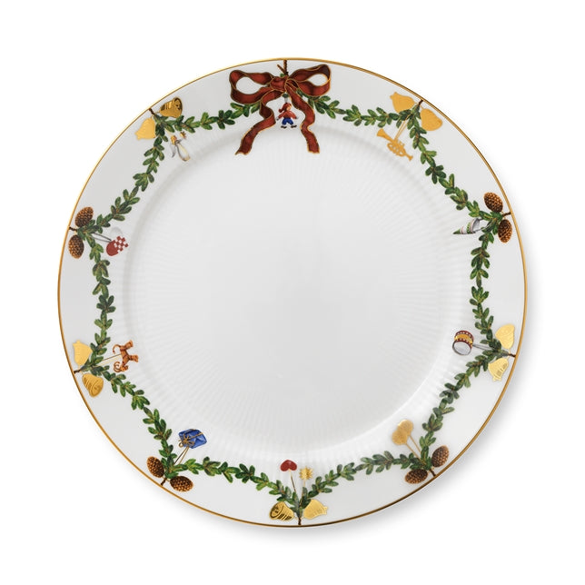 Star Fluted Christmas Dinner Plate