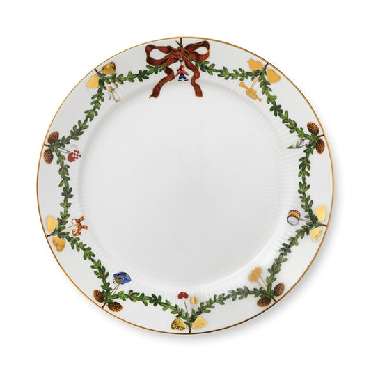 Star Fluted Christmas Dinner Plate