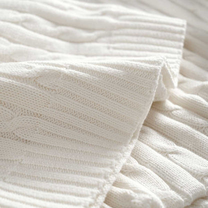Cable Off Whit Throw