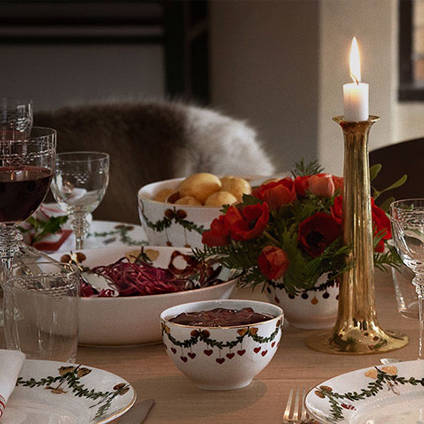 Star Fluted Christmas Bowl