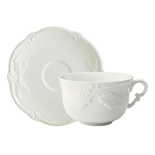 Rocaille White Set of 2 Tea Cups&Saucers
