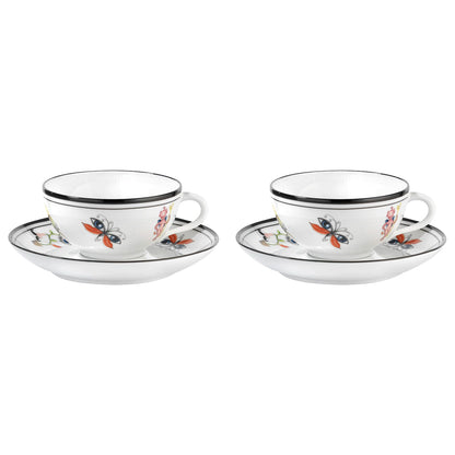 Arcadia  Set of  2 Tea Cups With  Saucers