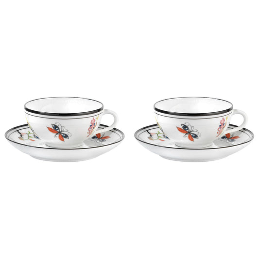 Arcadia  Set of  2 Tea Cups With  Saucers
