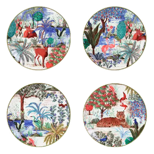 Jardin Du Palais Set of 4 Canape Plates Assorted