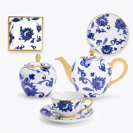 Prince Blue Dessert Set