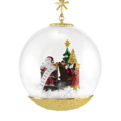 Ornament Santa By The Fireplace