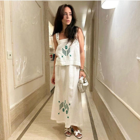 ADANA CROPPED TOP and ADANA SKIRT LONG