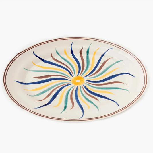 Cosmos Oval platter by Devagarliving