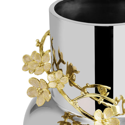 Ծաղկաման՝ բալի ծաղիկով - արծաթագույն /M