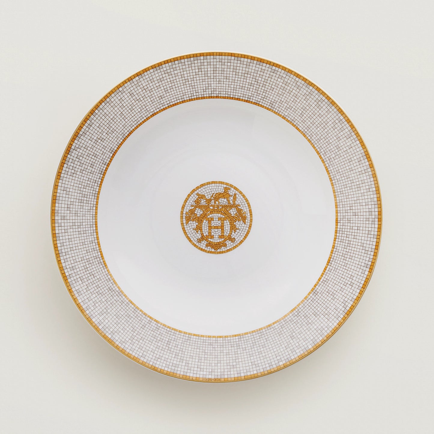 Mosaique au 24 Or Rond Plate
