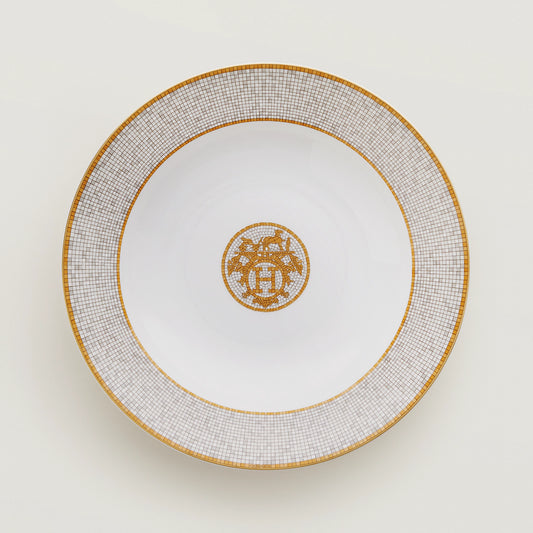 Mosaique au 24 Or Rond Plate