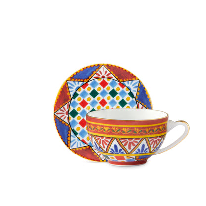 Թեյի բաժակ և բաժակապնակ Dolce &amp; Gabbana Casa CARRETTO